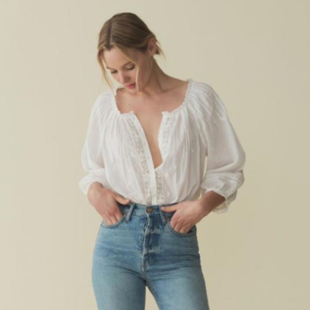 DÔEN Abigail Top, Size XS, in Salt - Picture 2 of 14